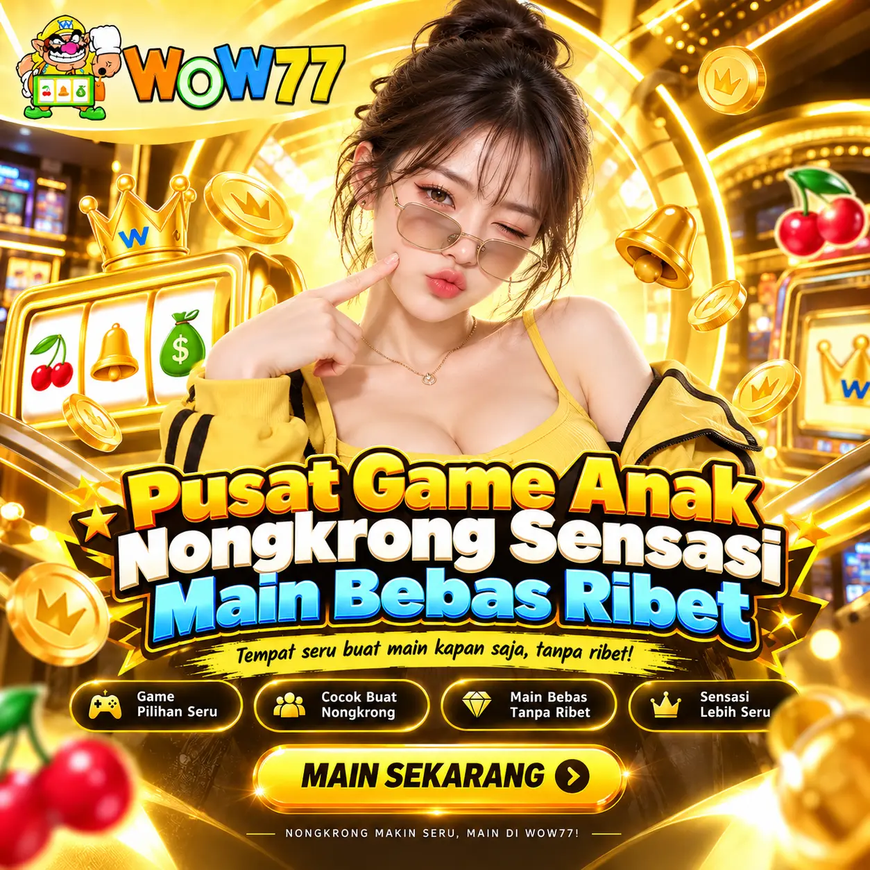 WOW77: Pusat Game Anak Nongkrong Sensasi Main Bebas Ribet